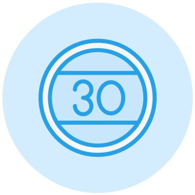 Hız sınırı Vektör Simgesi Tasarım İllüstrasyonu