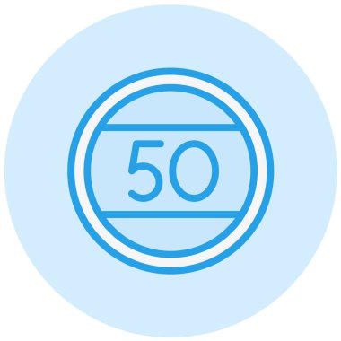 Hız sınırı Vektör Simgesi Tasarım İllüstrasyonu