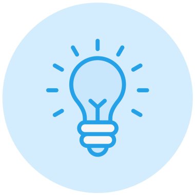 Ampul Vektörü Simgesi Tasarım İllüstrasyonu