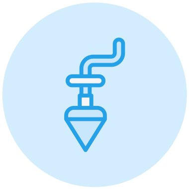 Plumb Bob Vektör Simgesi Tasarım İllüstrasyonu