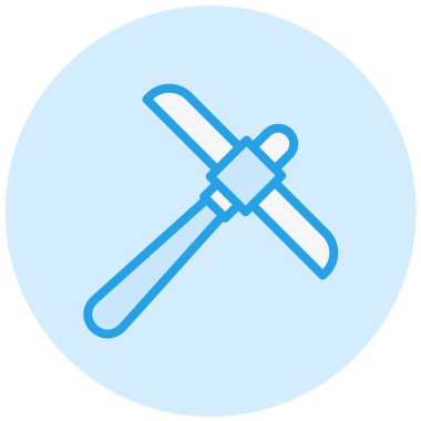 Kazma Vektör Simgesi Tasarım İllüstrasyonu