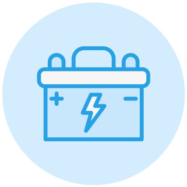 Pil Vektörü Simgesi Tasarım Çizimi