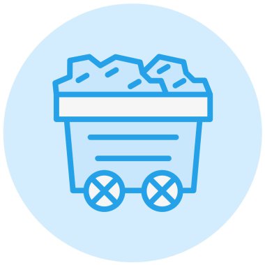 Madencilik Vektör Simgesi Tasarım Çizimi