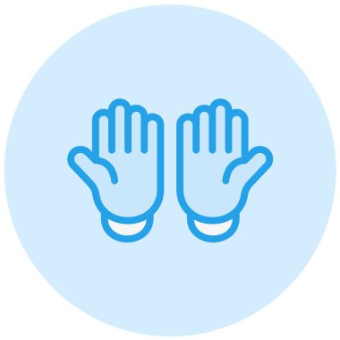 Eldiven Vektörü Simgesi Tasarım Çizimi