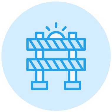 Bariyer Vektör Simgesi Tasarım İllüstrasyonu