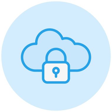 Kilitli Vektör Simgesi Tasarım İllüstrasyonu