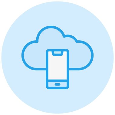 Mobil Vektör Simgesi Tasarım İllüstrasyonu