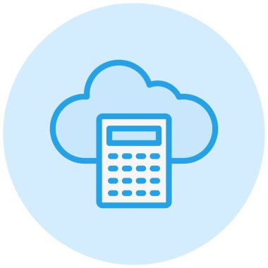 Hesap Makinesi Vektör Simgesi Tasarım İllüstrasyonu