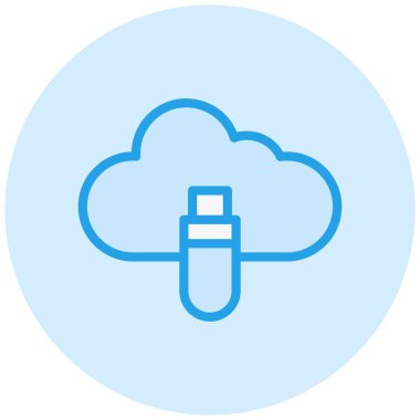 USB Vektör Simgesi Tasarım İllüstrasyonu