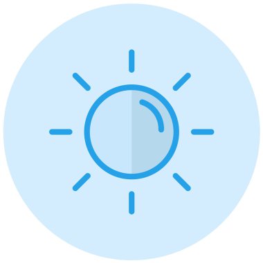 Güneş Vektörü Simgesi Tasarım İllüstrasyonu