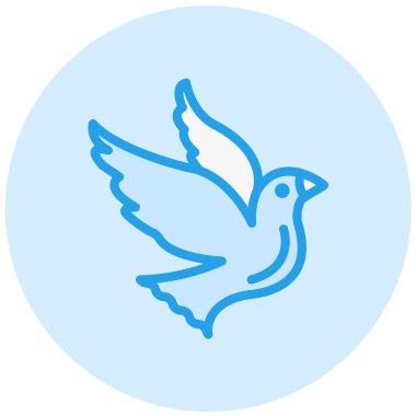 Kuş Vektörü Simgesi Tasarım İllüstrasyonu