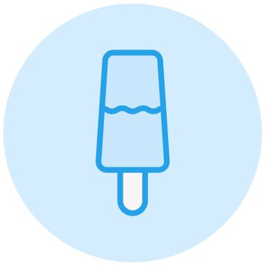 Dondurma Vektör Simgesi Tasarım Çizimi