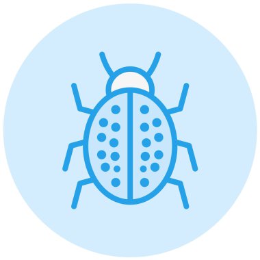 Uğur Böceği Vektörü Simgesi Tasarım İllüstrasyonu