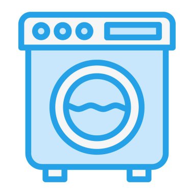 çamaşır makinesi vektör tasarım illüstrasyonu