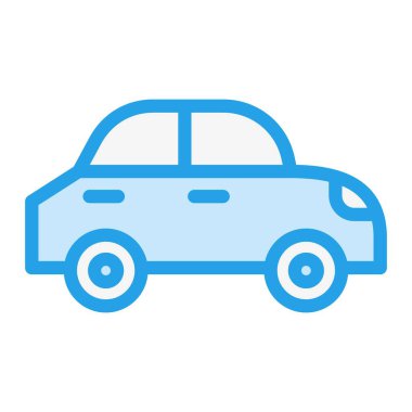 Taksi Vektörü Simgesi Tasarım Çizimi