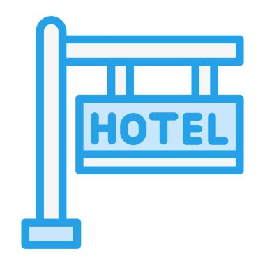 Otel İmza Vektör Simgesi Tasarımı Çizimi