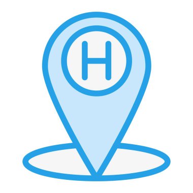 Otel pin Vektör Simgesi Tasarım İllüstrasyonu