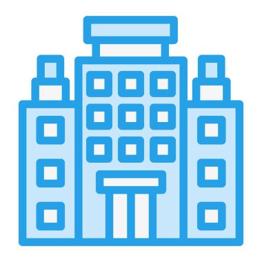 Otel Vektörü Simgesi Tasarım İllüstrasyonu