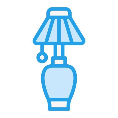 Masa lambası Vektör Simgesi Tasarım İllüstrasyonu