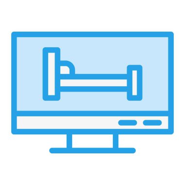 Otel Rezervasyon Vektör Simgesi Tasarımı İllüstrasyonu