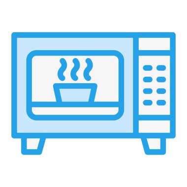 Mikrodalga Vektör Simgesi Tasarım İllüstrasyonu