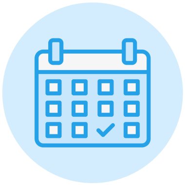 Takvim Vektörü Simgesi Tasarım İllüstrasyonu