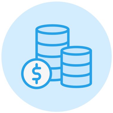 Madeni Para Vektörü Simgesi Tasarım İllüstrasyonu