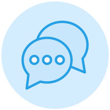 Sohbet Vektörü Simgesi Tasarım İllüstrasyonu