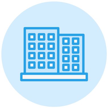 Ofis inşaatı Vektör Simgesi Tasarım İllüstrasyonu