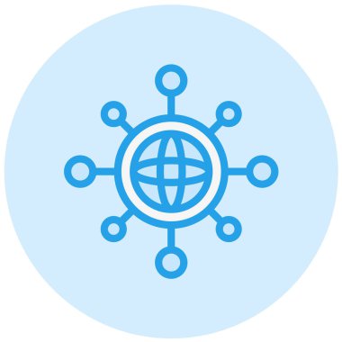 Ağ Vektörü Simgesi Tasarım İllüstrasyonu