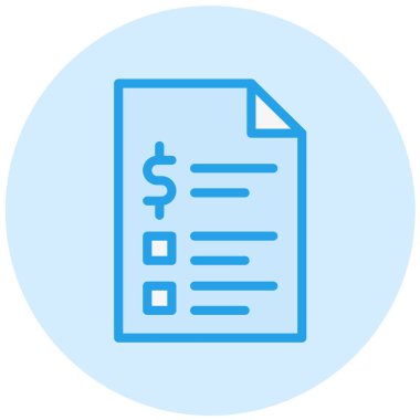 Fatura Vektörü Simgesi Tasarım İllüstrasyonu