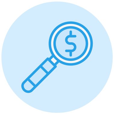 Büyütme Vektörü Simgesi Tasarım İllüstrasyonu