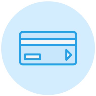 Banka kartı Vektör Simgesi Tasarım İllüstrasyonu
