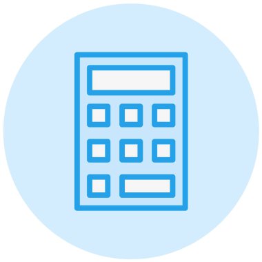 Hesap Makinesi Vektör Simgesi Tasarım İllüstrasyonu