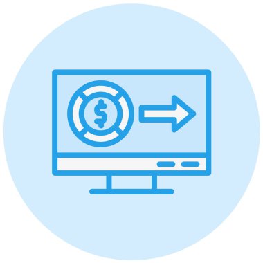 Para Vektör Simgesi Tasarım İllüstrasyonunu Gönder