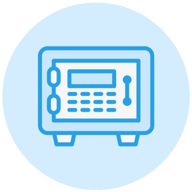 Güvenli Kutu Vektör Simgesi Tasarım İllüstrasyonu