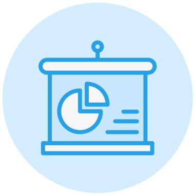 Pasta Çizelgesi Vektör Simgesi Tasarım İllüstrasyonu