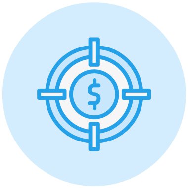 Odaklama Vektörü Simgesi Tasarım İllüstrasyonu