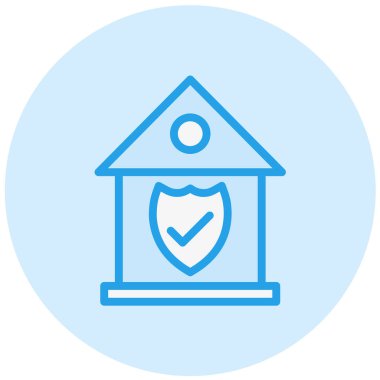 Ev Sigortası Vektör Simgesi Tasarım İllüstrasyonu