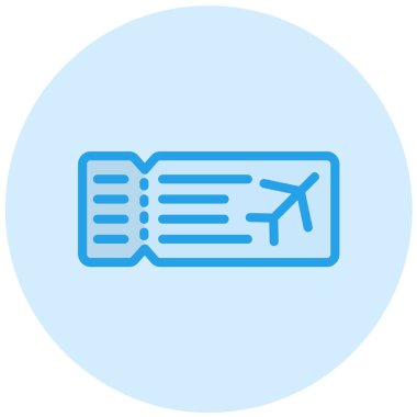 Uçak bileti Vektör Simgesi Tasarım İllüstrasyonu