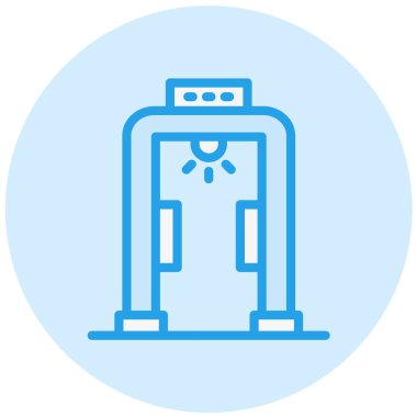 Metal Detektörü Vektör Simgesi Tasarım İllüstrasyonu