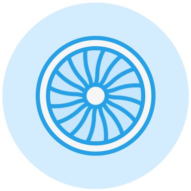 Türbin Vektör Simgesi Tasarım İllüstrasyonu