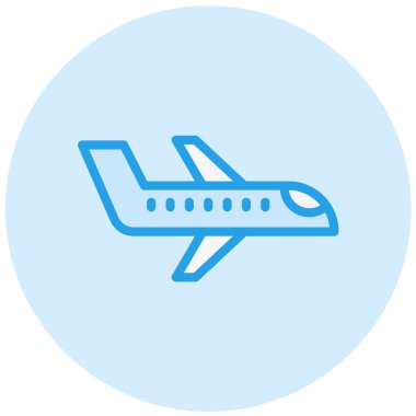 Uçak Vektör Simgesi Tasarım İllüstrasyonu