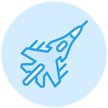 Jet Vektör Simgesi Tasarım İllüstrasyonu