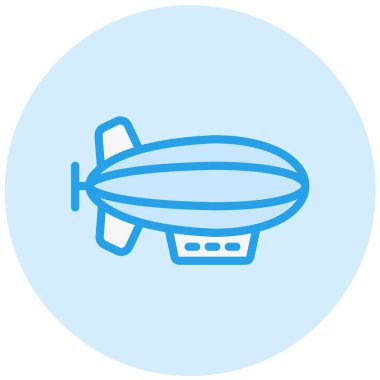 Zeppelin Vektör Simgesi Tasarım İllüstrasyonu