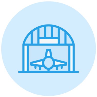 Hangar Vektör Simgesi Tasarım İllüstrasyonu