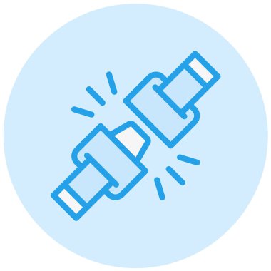 Emniyet kemeri Vektör Simgesi Tasarım İllüstrasyonu