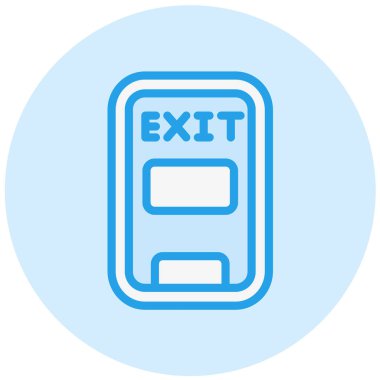 Acil çıkış Vektör Simgesi Tasarım İllüstrasyonu