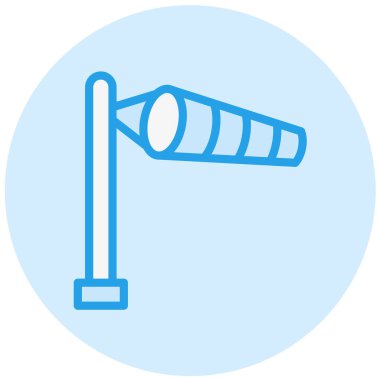 Windsock Vektör Simgesi Tasarım İllüstrasyonu
