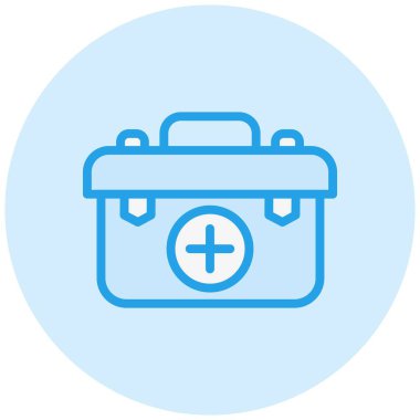 İlk yardım kutusu Vektör Simgesi Tasarım İllüstrasyonu